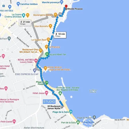 Cap D'antibes Et Terrasse Face A La Lejlighed *